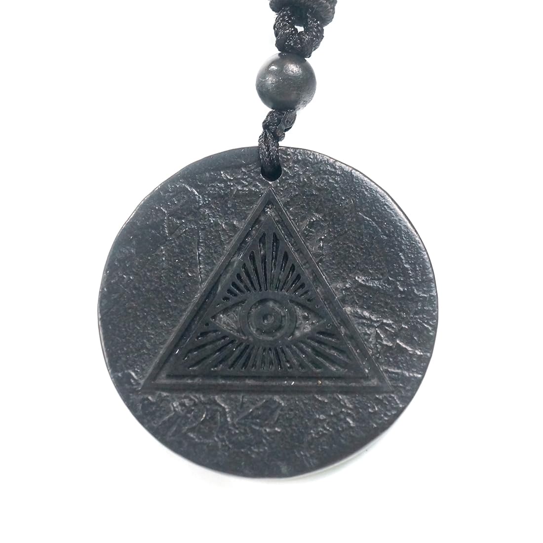 RICHRAIN Halskette mit Anhänger aus echtem natürlichem Schungit, spirituelle Geschenke für Frauen, Kristallheilung, Kristallgeschenke für Männer (Tree of Life)