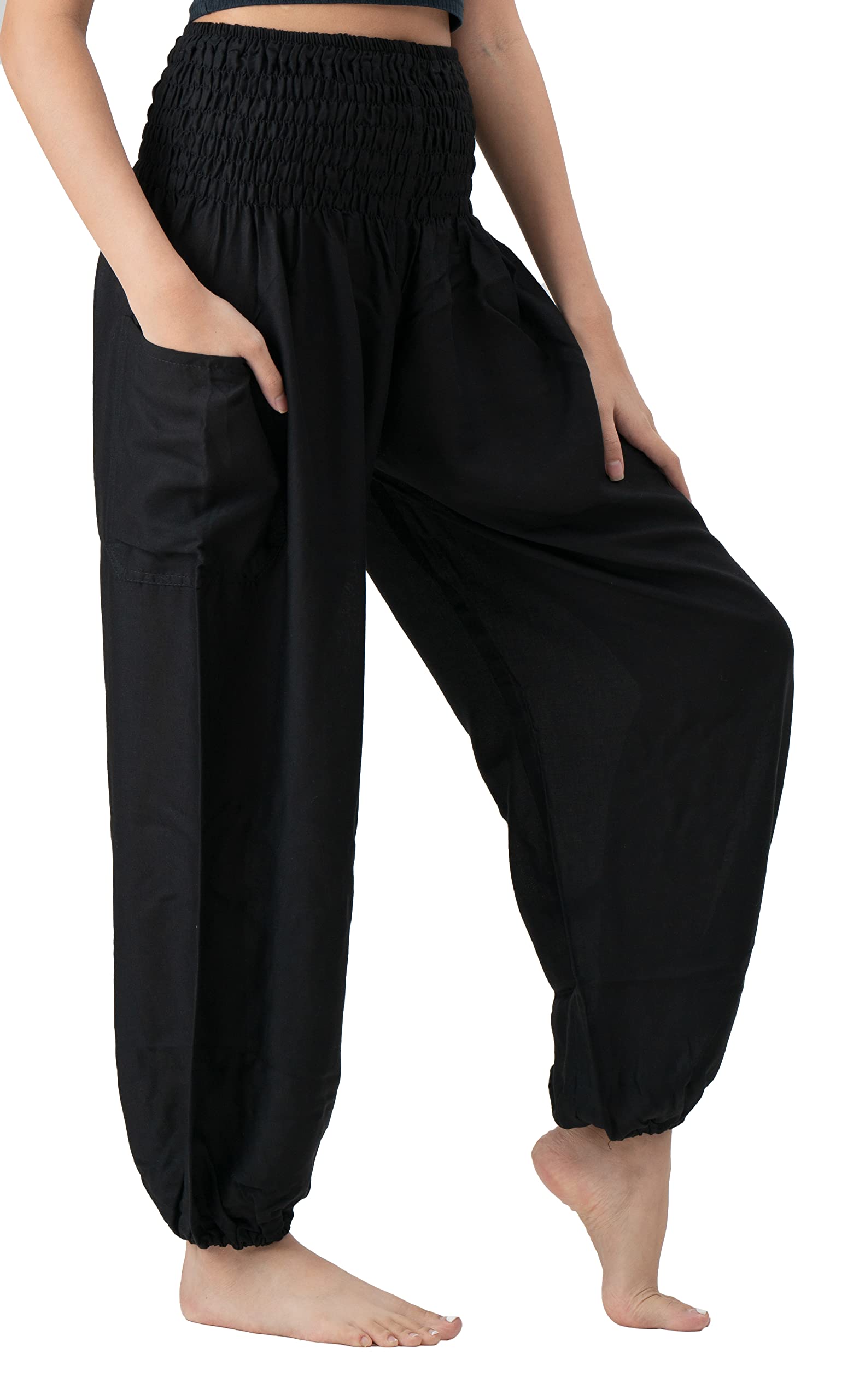 B BANGKOK PANTS Harem Pants Women Yoga Boho Clothes with Pockets
