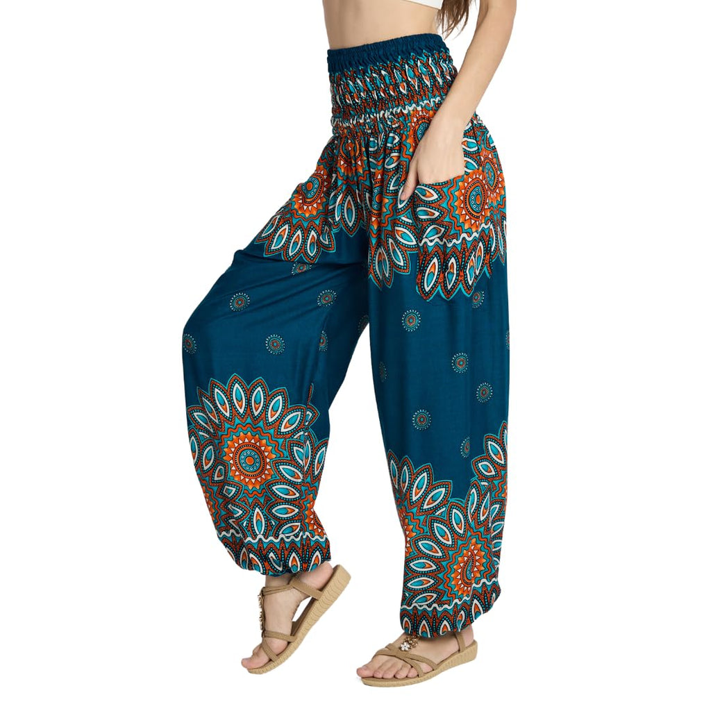 Tranquil Threads High-Waisted Boho Harem Yoga Pants for Women