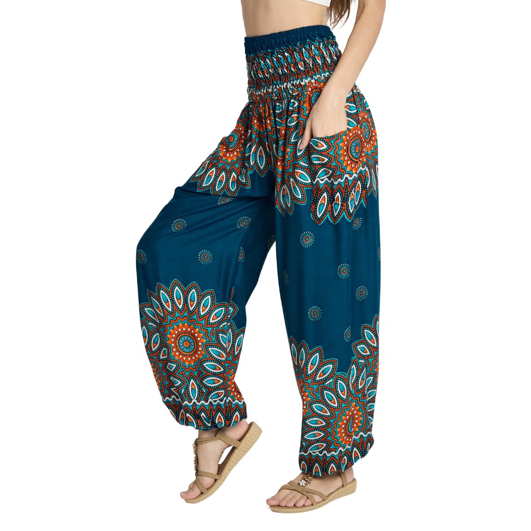 Tranquil Threads High-Waisted Boho Harem Yoga Pants for Women