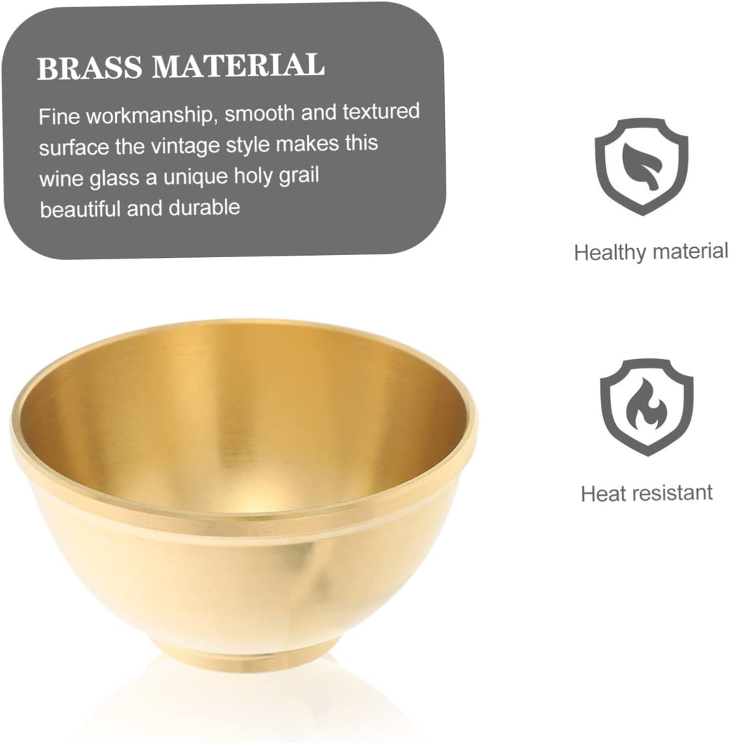 Cabilock Bronze Decorative Bowl Set of 4 Buddha Sacrifice Bowls Made of Pure Copper Meditation Bowls Worship Bowl Altar Bowls Copper Bowl of the Temple Pot Lubricating Wiping Bowl Jewellery Tray
