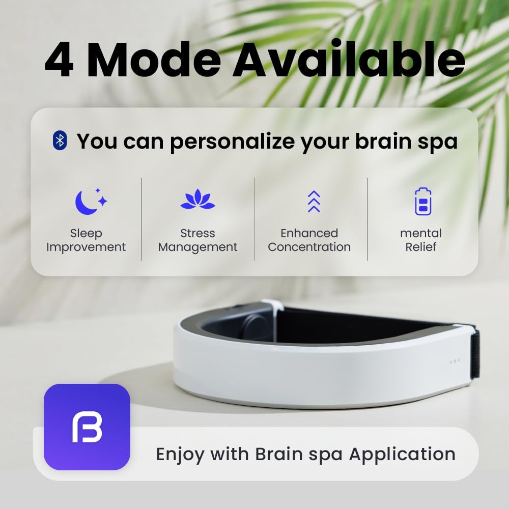 Good Sleep Headset for Relaxation & Bedtime Routine, 40Hz Gamma Light & Bone Conduction Sound Rhythmic Massager, Designed to Insomnia Relief, Promote Calm, Focus, Meditation and Mental Rest