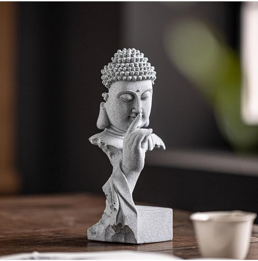 Buddha-Statue für Zen-Dekor, Meditations-Buddha-Heimdekoration, dekorative Yoga-Figuren für spirituelle Räume, Boho-Goldstatue für Bürotisch, Wohnzimmer, Dekorationen