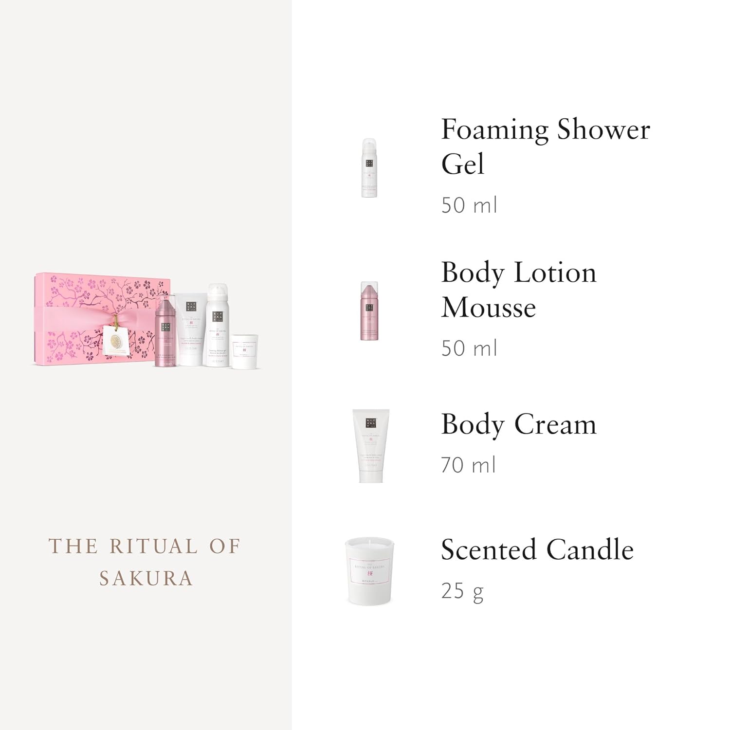 RITUALS Geschenkset The Ritual of Sakura, Small | Geschenkbox mit Körperpflegeprodukten mit Reismilch und Kirschblüten | Pflegende Eigenschaften