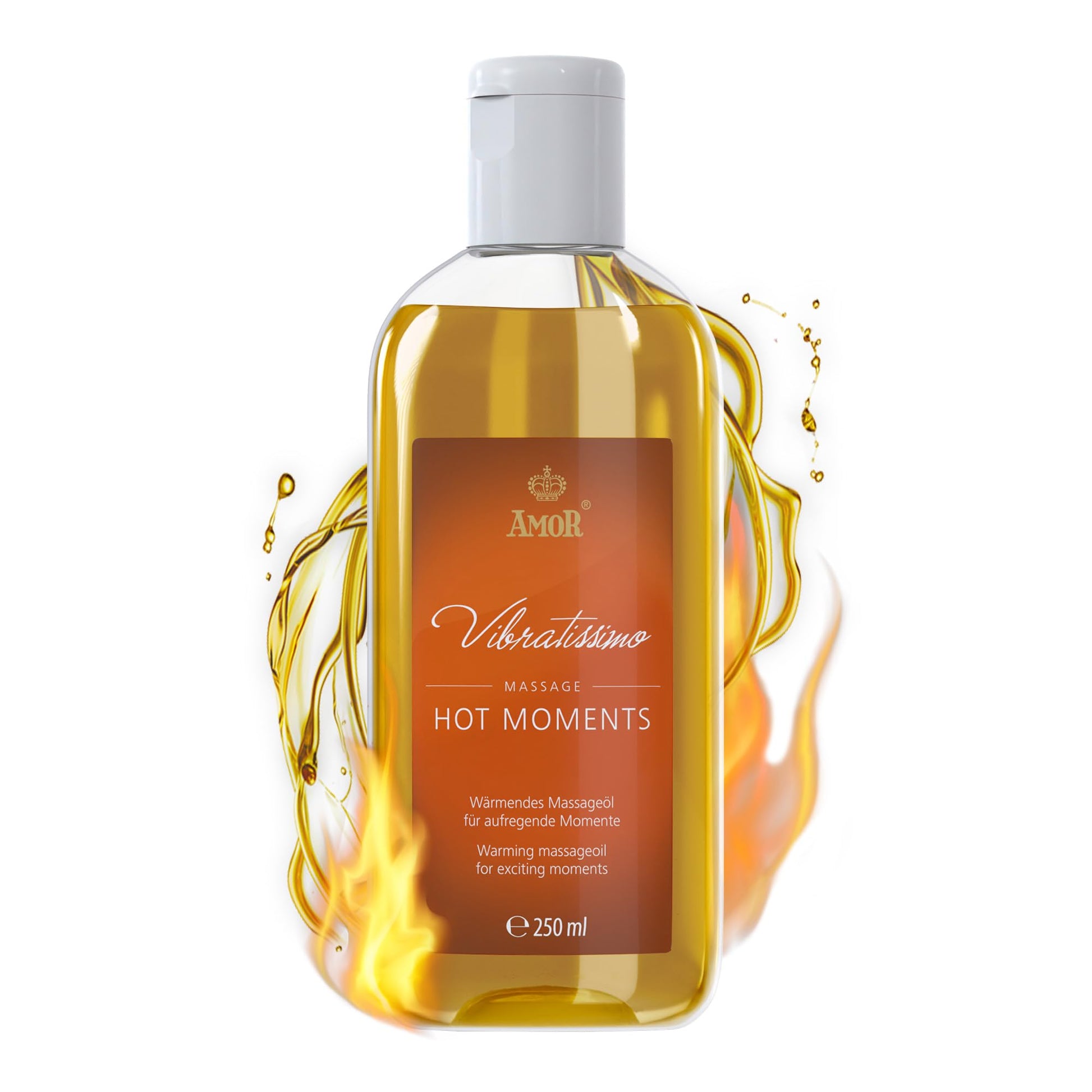 Vibratissimo Hot Moments 100 ml Massageöl - Aufheizendes Massageerlebnis - Stimulierende Massageöle, Entspannung für Paare & Gleitöl, Liebesöl