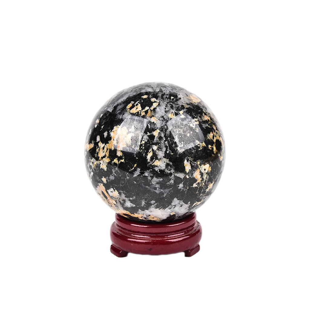 JIC Gem Large Crystal Ball with Stand Pietersite Crystal Ball Gemstone Decorative Ball for Home Decoration Altar Reiki Feng Shui Crystal Gift 80-90mm