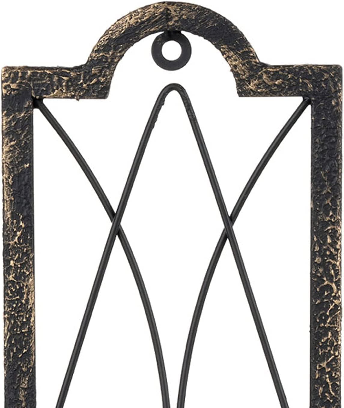 2 Stück Kerzenhalter Wand Vintage,Hängende Metall Wandkerzenhalter für Wanddeko(Schwarz und Gold)