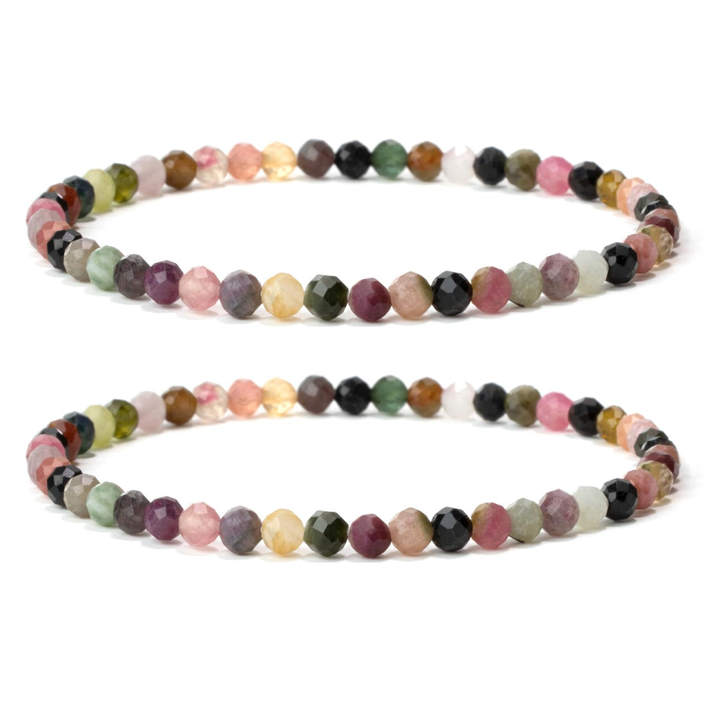 4 mm Stretch Bracelet Made of Real Natural Stone Beads, Healing Stone Bracelet, Yoga Bracelet for Women, Men, Lucky Bracelet, Friendship Bracelet, Replacement Beads Included