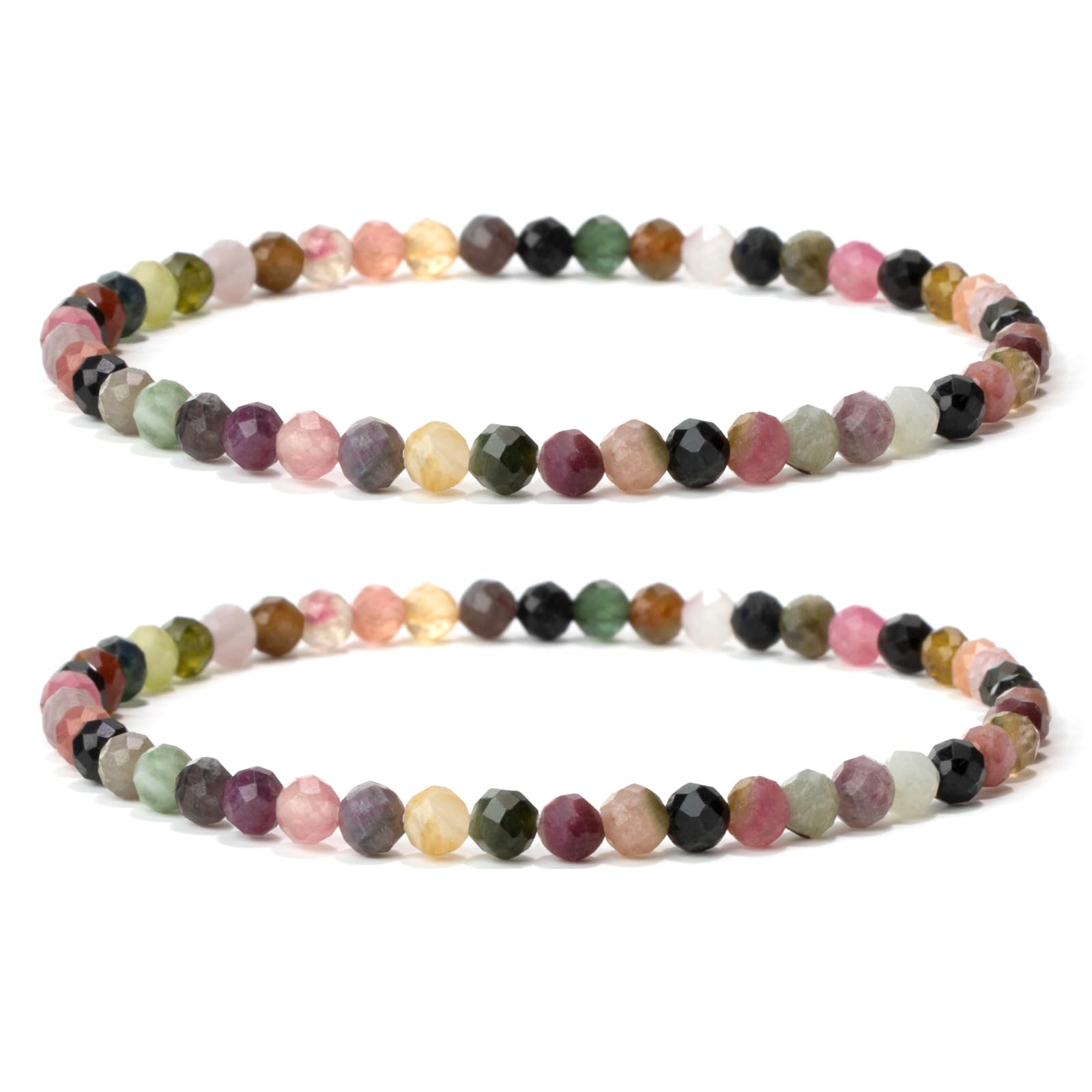 4 mm Stretch Bracelet Made of Real Natural Stone Beads, Healing Stone Bracelet, Yoga Bracelet for Women, Men, Lucky Bracelet, Friendship Bracelet, Replacement Beads Included