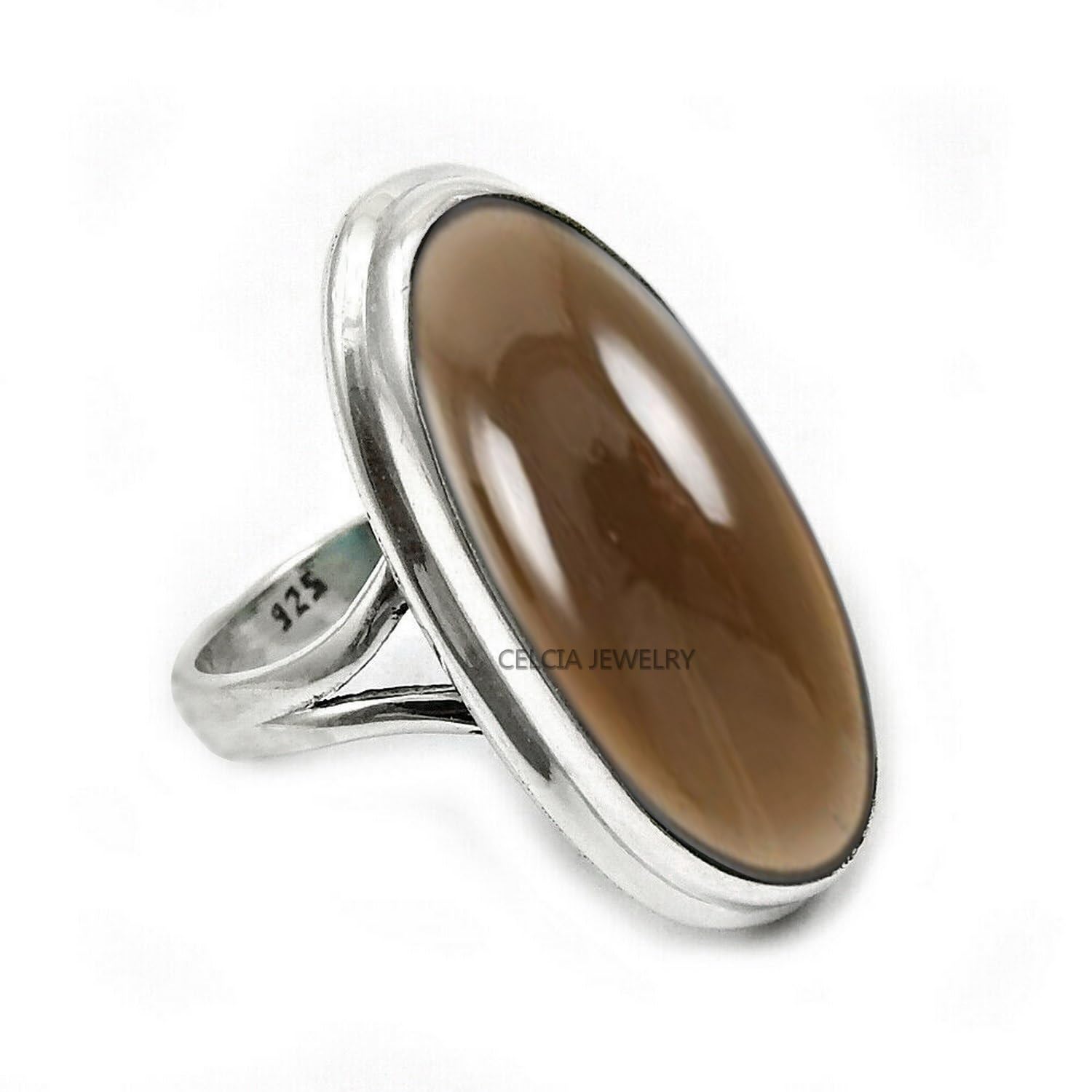 Large Oval Gemstone Handmade Jewellery, 925 Sterling Silver Tribal Ring, Engagement Gifts for Couples, Birthday Gifts for Men, Fathers Day Gifts, Promise Ring, Men's Gifts (Size 7.5, Charoite)