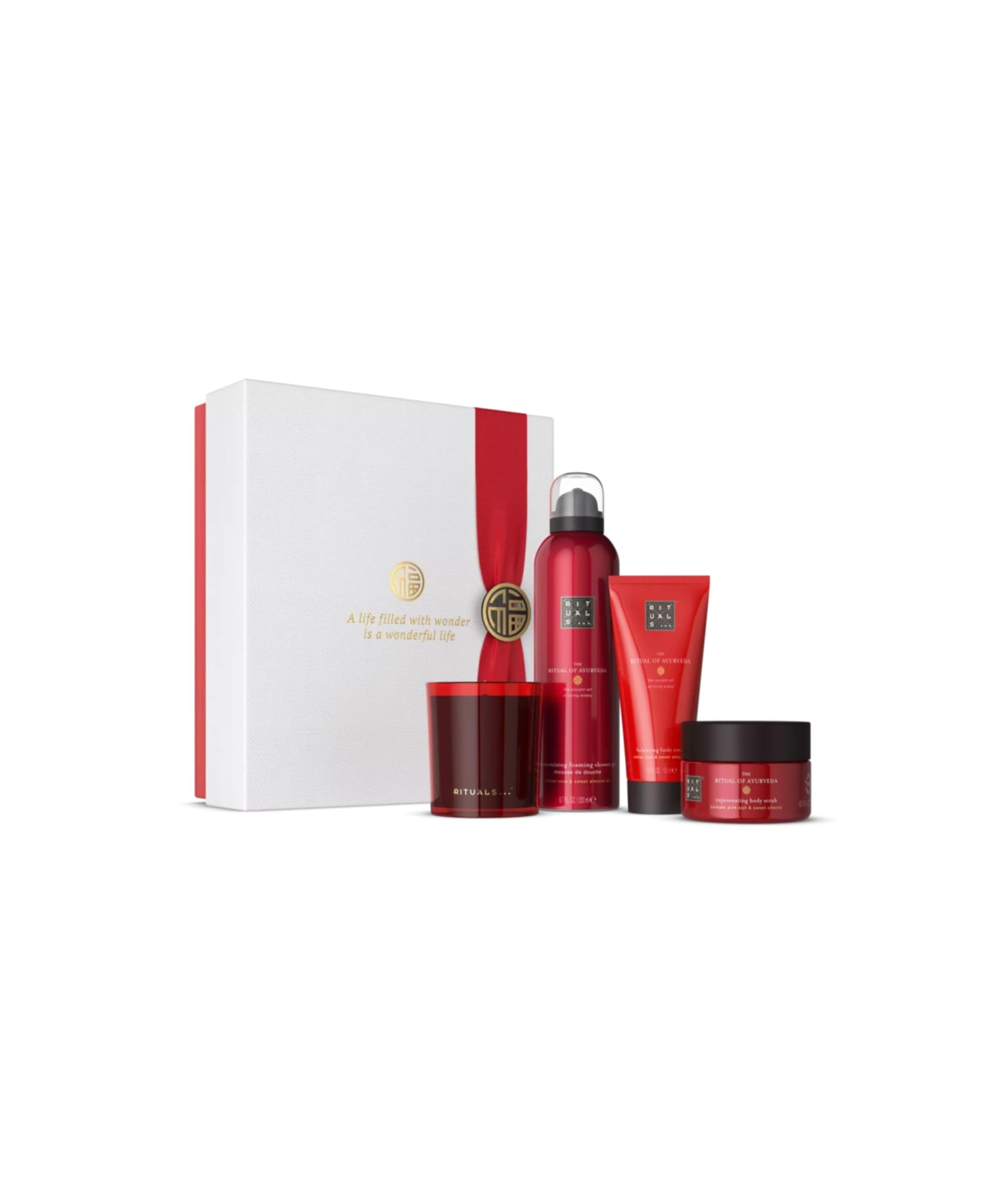 RITUALS The Ritual of Ayurveda Gift Set, Small, Gift Box with Personal Care Products with Indian Rose and Sweet Almond Oil, Balancing Fragrance