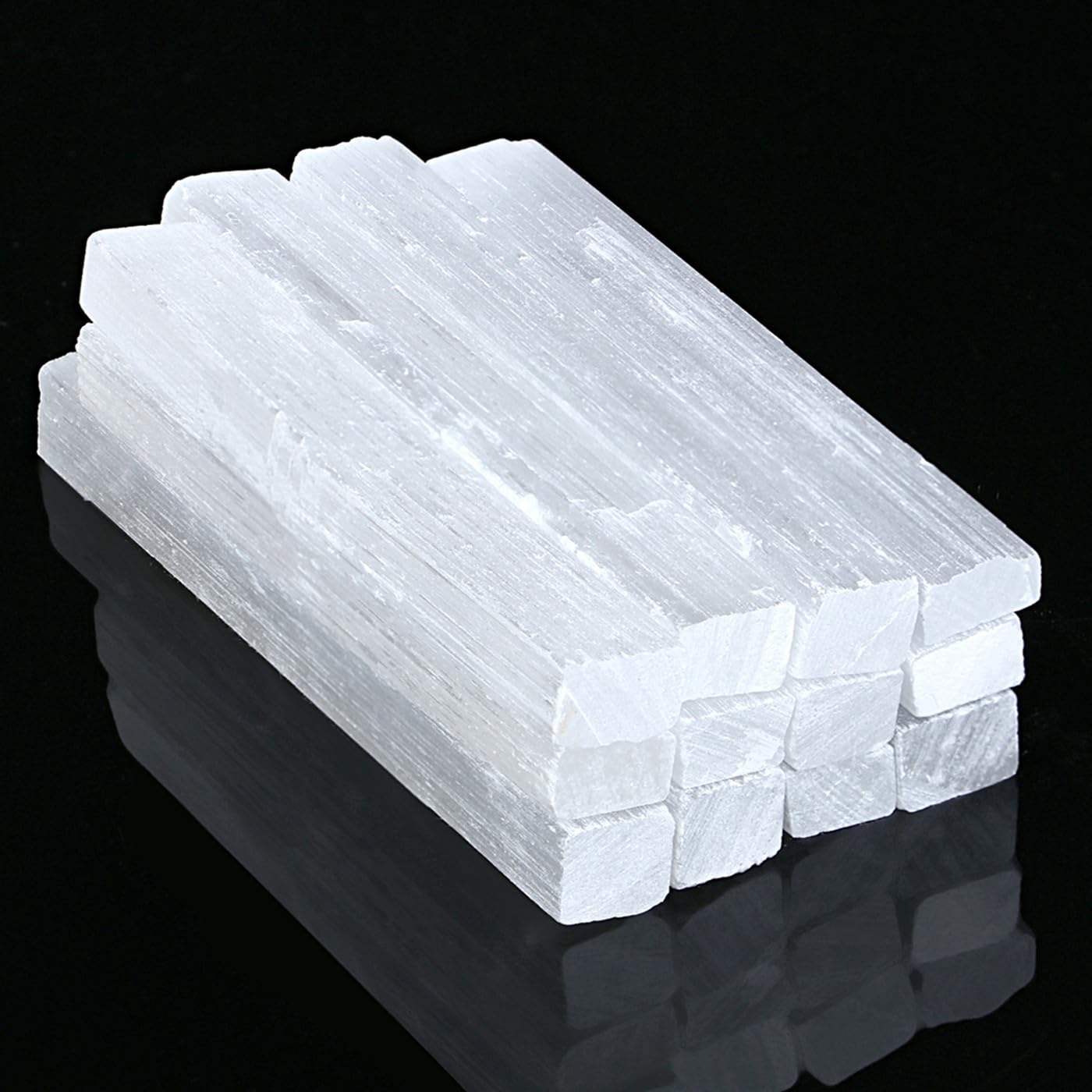 6 PCS 4" Selenit Stein in Bulk, Groß Selenit Kristalle, Edelsteine, Heilsteine für Hexerei Zeremonie, Reiki und Chakra Balancing