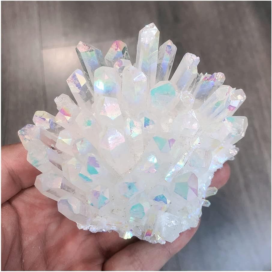 Aura Natural Crystals Group Quartz Freeform Energy Reiki Stones Room Office Home Aquarium Decoration Accessories Gemstone Collection at Home (Size : 300-350g)