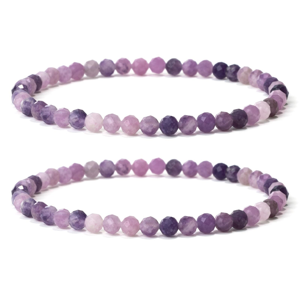4 mm Stretch Bracelet Made of Real Natural Stone Beads, Healing Stone Bracelet, Yoga Bracelet for Women, Men, Lucky Bracelet, Friendship Bracelet, Replacement Beads Included