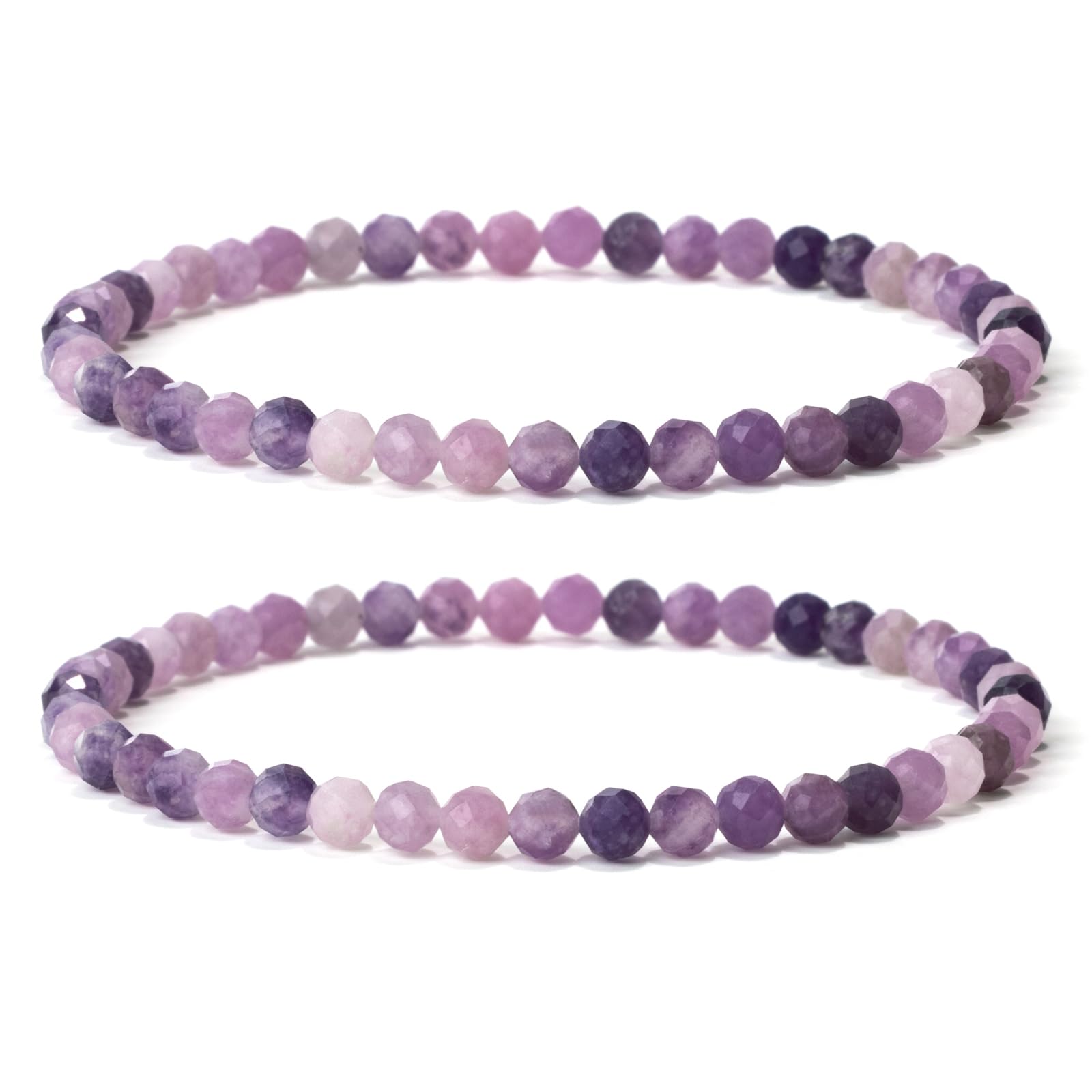 4 mm Stretch Bracelet Made of Real Natural Stone Beads, Healing Stone Bracelet, Yoga Bracelet for Women, Men, Lucky Bracelet, Friendship Bracelet, Replacement Beads Included