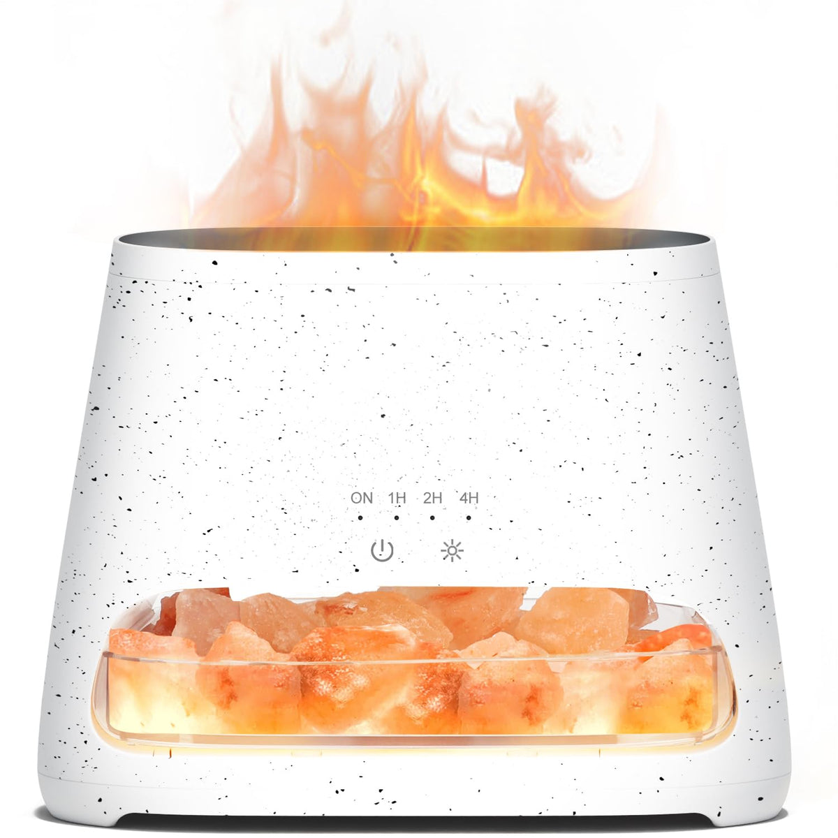 SALKING 2-in-1 Himalayan Salt Lamp Diffuser, Cool Mist Humidifier, Aromatherapy & Himalayan Salt Therapy, 100% Pure Himalayan Salt, Ultrasonic Essential Oil Diffuser with Ambient Glow, 150ml (Dark)