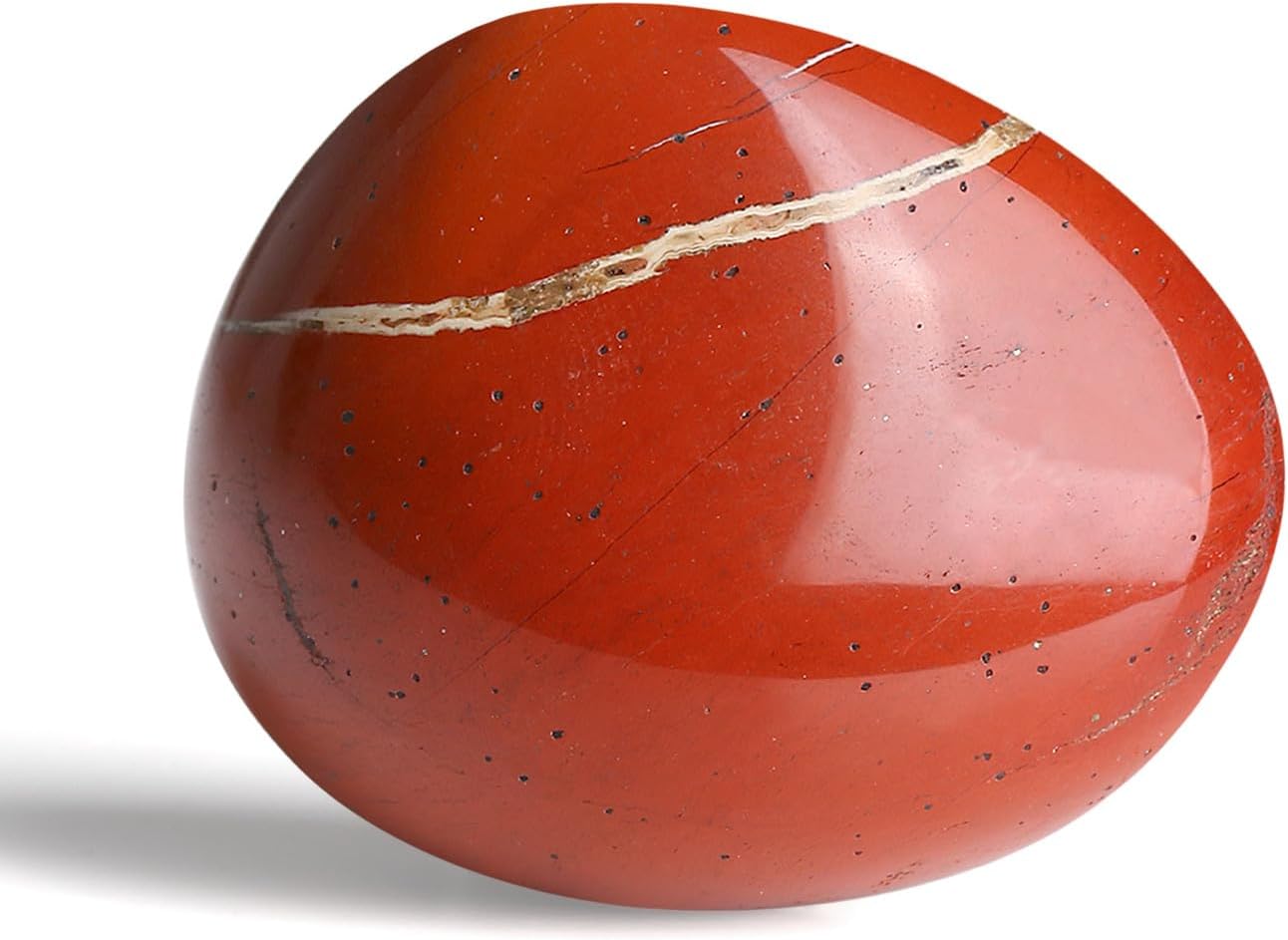 4-5cm Roter Jaspis Heilsteine Kristalle Polieren Groß Edelsteine Steine Rohstein Trommelsteine Kristall Sorgenstein Handschmeichler Stein Meditation Angst Stress Relief 1PC