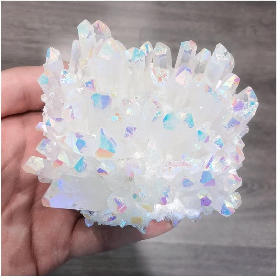 Aura Natural Crystals Group Quartz Freeform Energy Reiki Stones Room Office Home Aquarium Decoration Accessories Gemstone Collection at Home (Size : 300-350g)