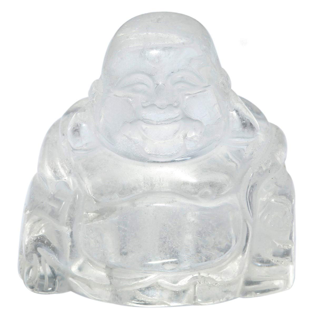 Nupuyai Green Aventurine Laughing Buddha Figure Gemstone Crystal Lucky Buddha Healing Stone Feng Shui Decoration