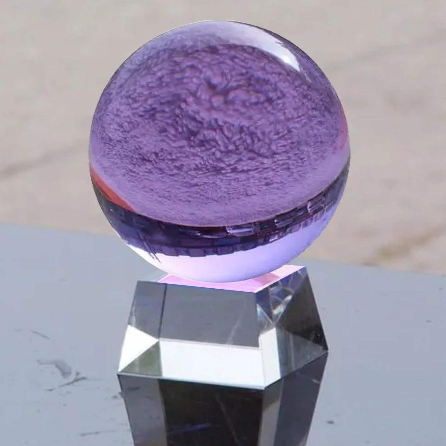 2 Stücke Kristallkugel, Kristallkugel mit Ständer, Glaskugel Kristall Deko, Für Heimdekoration und Fotografie