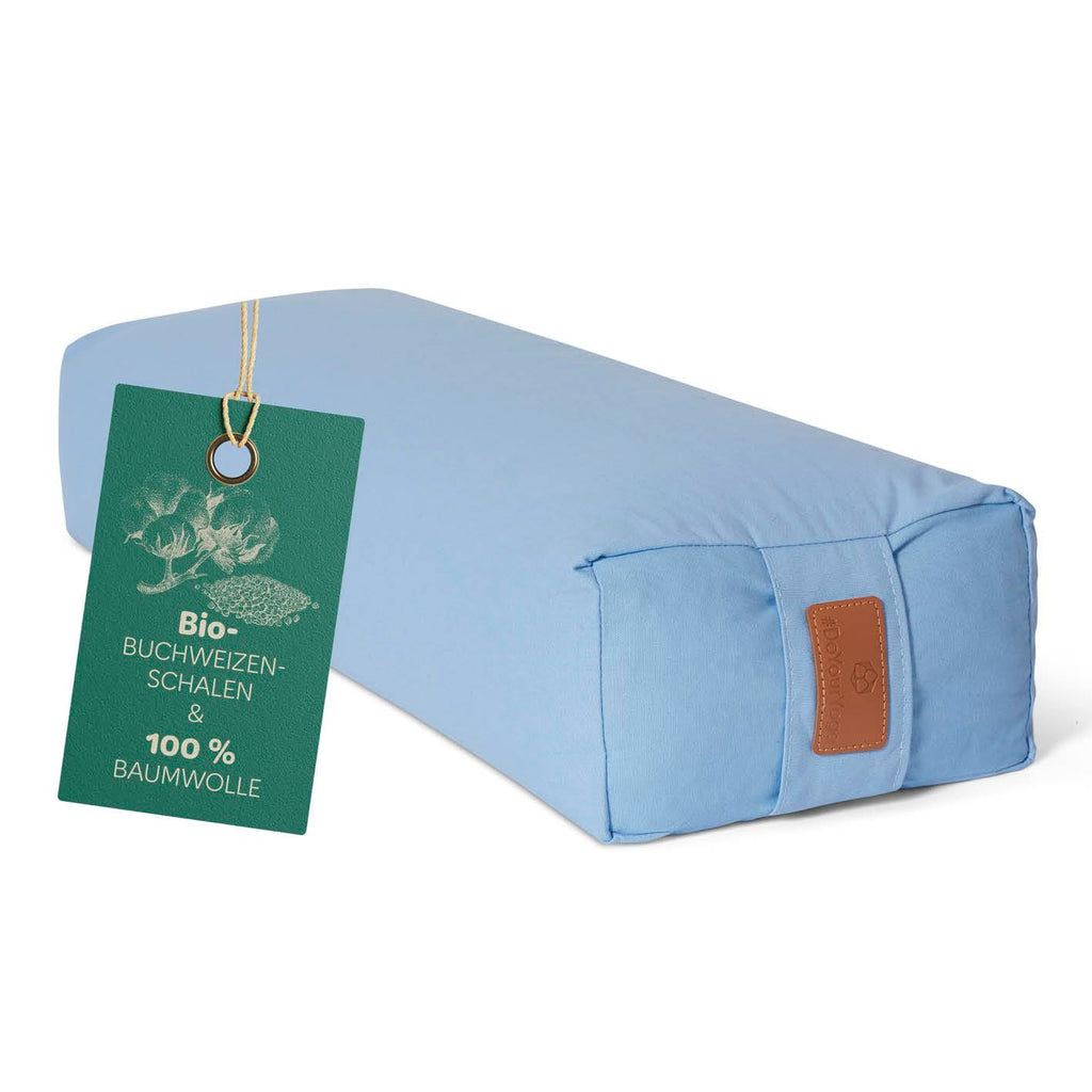 #DoYourYoga Yogabolster »Paravati« 67cm x 13cm | Gefüllt mit Bio-Dinkelspelz (KBA) oder Bio-Buchweizenschalen (KBA) | Yogakissen mit waschbarem Bezug | Sitzkissen & Zafukissen für Yin Yoga