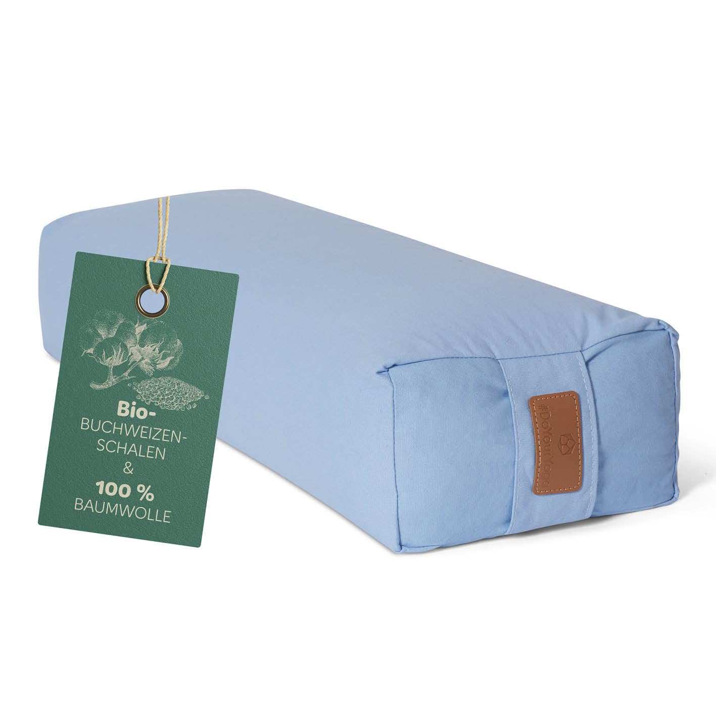 #DoYourYoga Yogabolster »Paravati« 67cm x 13cm | Gefüllt mit Bio-Dinkelspelz (KBA) oder Bio-Buchweizenschalen (KBA) | Yogakissen mit waschbarem Bezug | Sitzkissen & Zafukissen für Yin Yoga