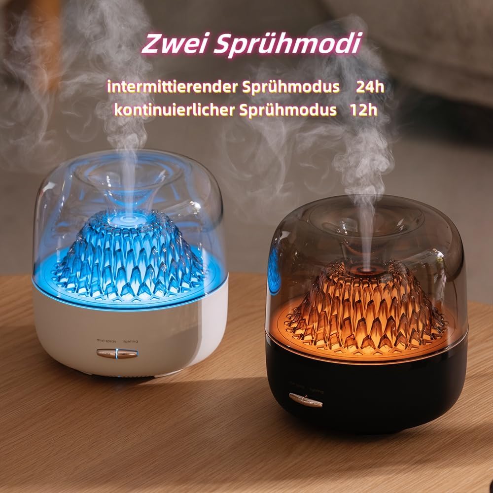 Aroma Diffuser 200ML, Premium Aromatherapie Ultraschall Luftbefeuchter， Raumduft Elektrisch Diffusor mit Fernbedienung, Elektrische Duftlampe mit 7 Farben LED Licht, Aroma Defuser