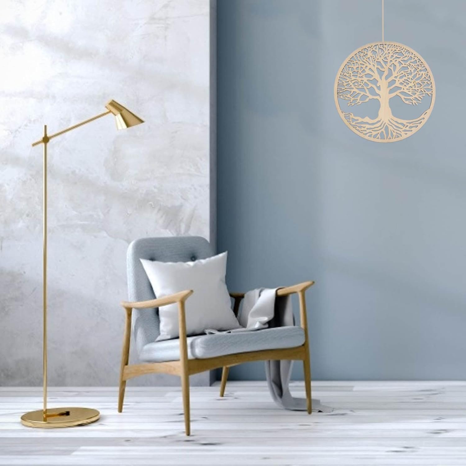 Pomurom Baum des Lebens Wanddeko, 28CM Heilige Geometrie aus Wandkunst, Grid Board Spirituelle Symbol für Yoga Meditation Zuhause Schlafzimmer Wohnzimmer Wandschmuck Dekoration