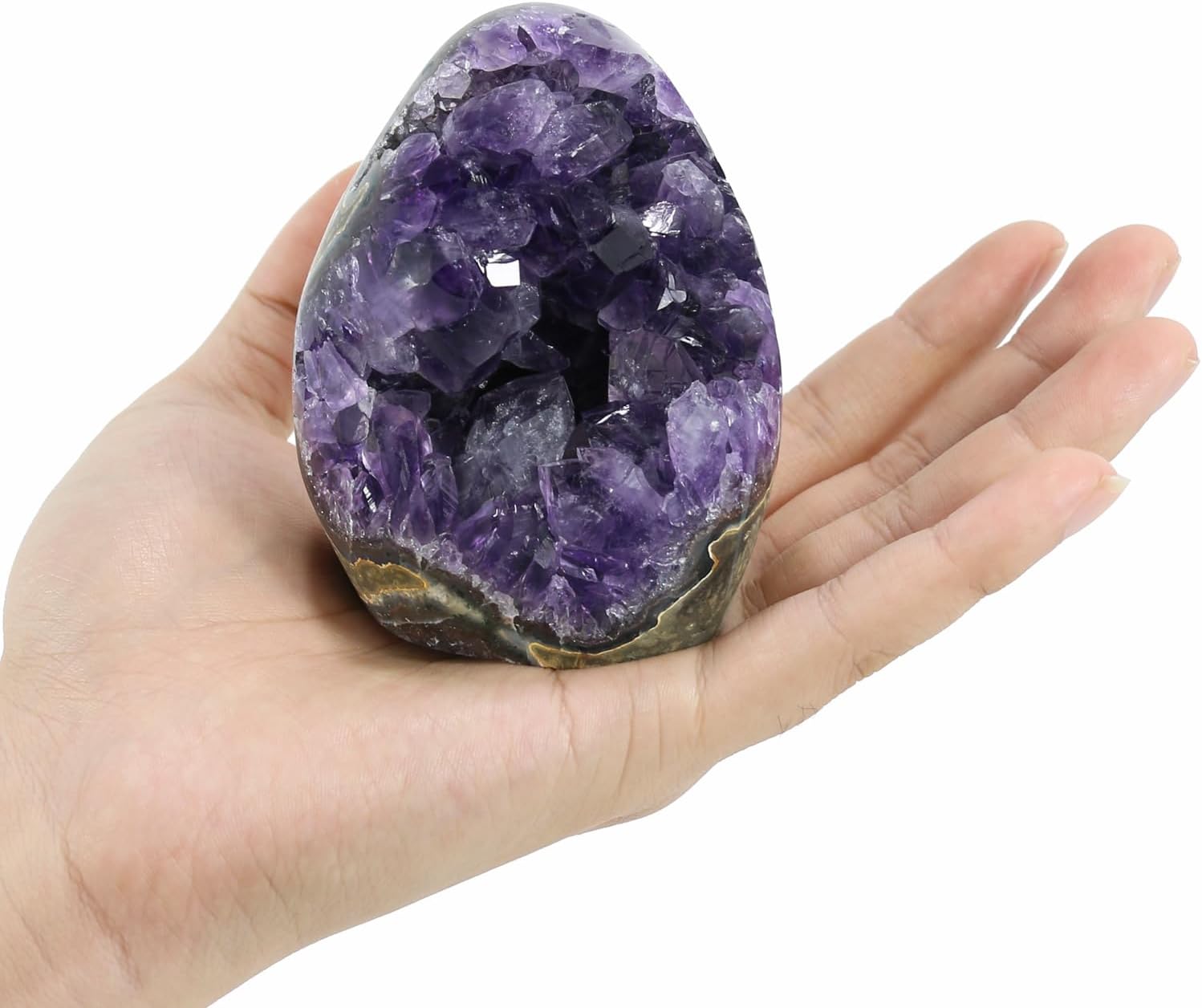 Amethyst Crystal Rock, Real Amethyst Stone, Amathesis Crystal Cluster Geode, Purple Crystals and Healing Stones, Amatista Piedra Natural, Cuarzos Originales De Energia Y Piedras, Columnar (500g)