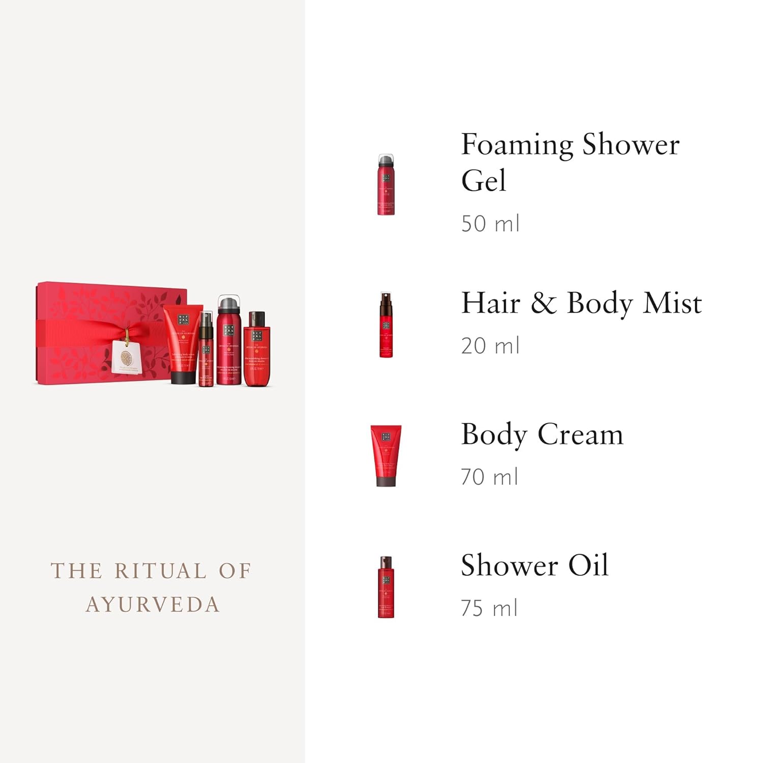 RITUALS The Ritual of Ayurveda Gift Set, Small, Gift Box with Personal Care Products with Indian Rose and Sweet Almond Oil, Balancing Fragrance