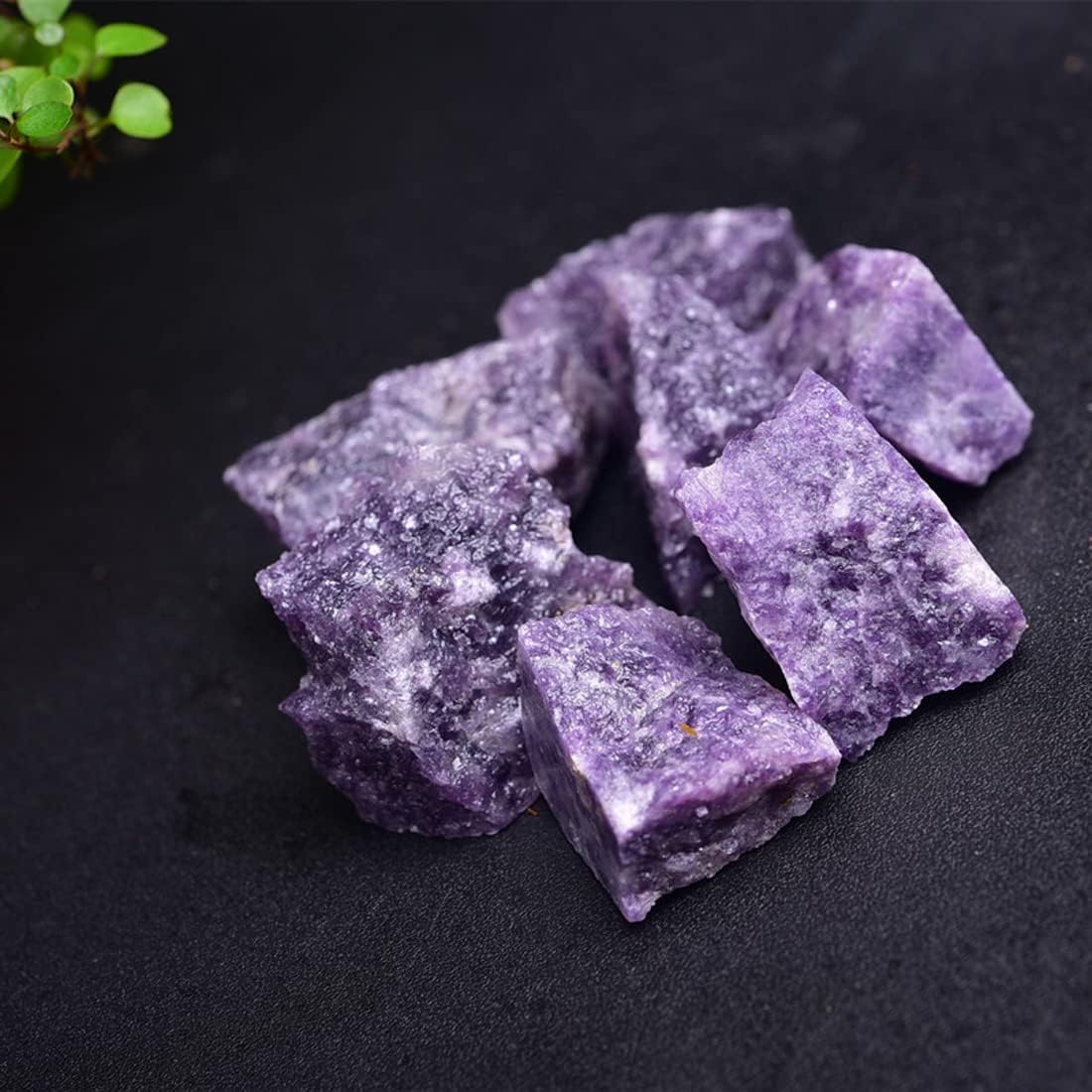 Lepidolite Raw Crystals, Large 1.25-2.0 Inch Healing Crystals, Natural Raw Stones, Crystal for Drumming, Cabbing, Fountain Rocks, Decoration, Polishing, Wire Wrapping, Wicca and Reiki
