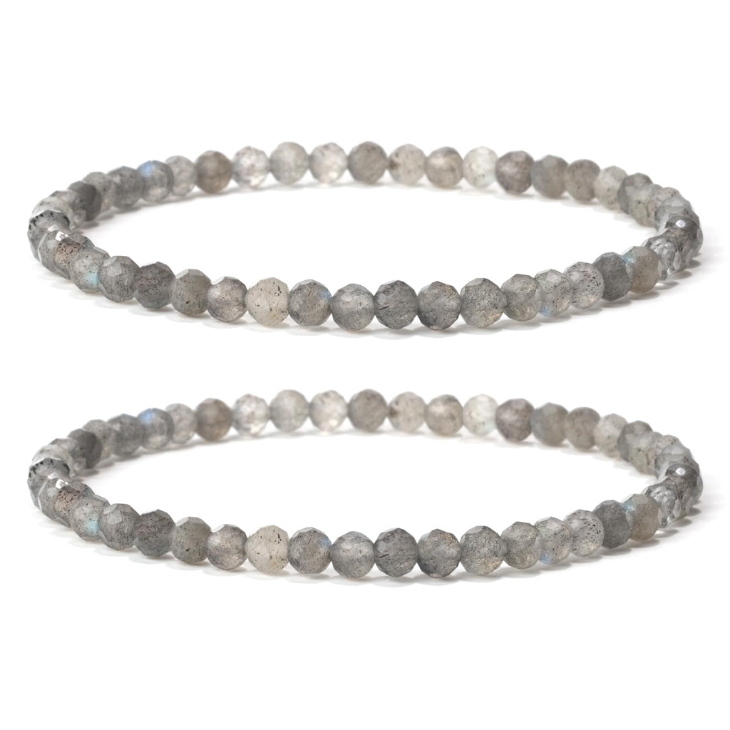 4 mm Stretch Bracelet Made of Real Natural Stone Beads, Healing Stone Bracelet, Yoga Bracelet for Women, Men, Lucky Bracelet, Friendship Bracelet, Replacement Beads Included
