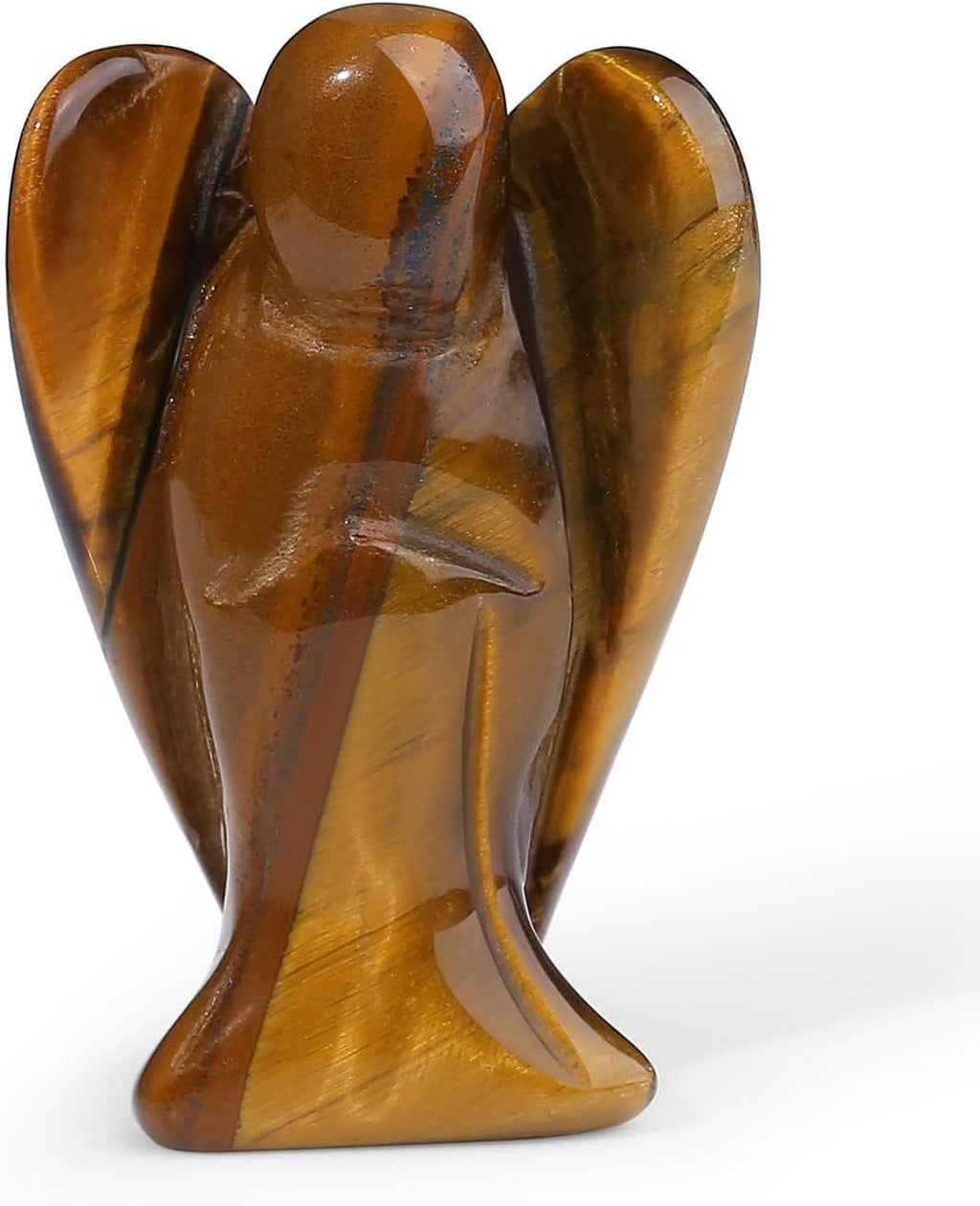 XIANNVXI Tigerauge Schutzengel Kristalle Engel Figur Heilung Kristall Edelsteine Poliert Steine Statue Reiki Angel Figur Schutzengel Geschenk