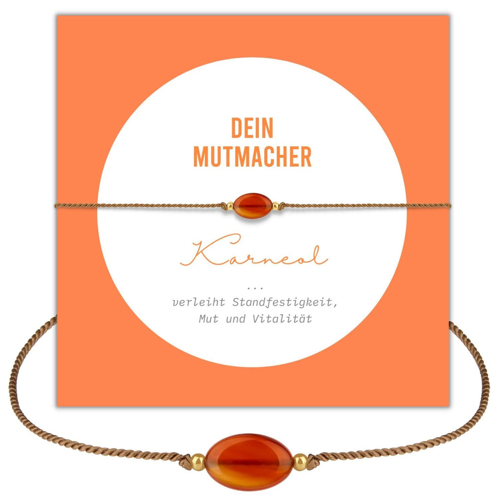 happymaker - Rosenquarz Armband Damen, handgemacht in Deutschland, Edelstein Armband rosa mit vergoldeten Perlen, Geschenkverpackung als Kraftgeber Geschenk für Frauen und Mädchen