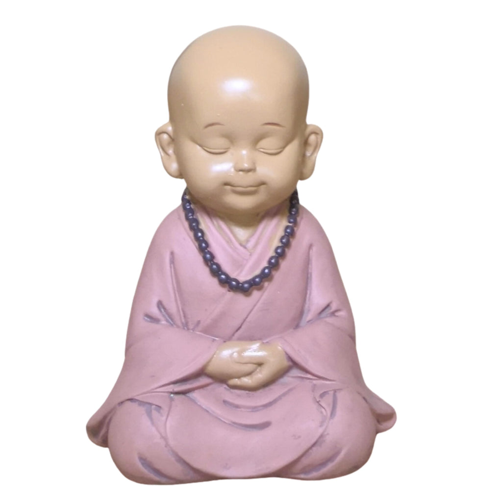 Lachender Buddha Willkommen - Glücksbringer Statue - Zen und Feng Shui Dekoration - für eine entspannende und spirituelle Atmosphäre - Geschenkidee - Breite: 9cm - Farbe: Grün und Braun - Zen'Light