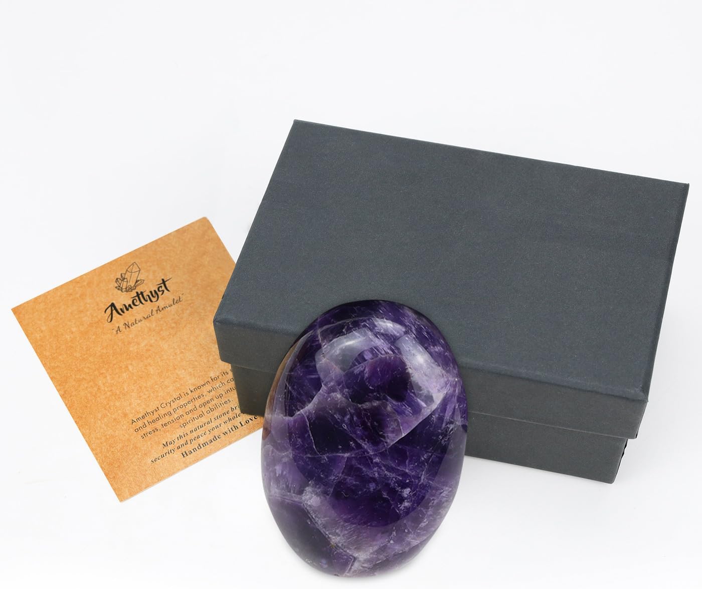 AWARDSEN 1 PCS 2.4" Amethyst Edelsteine Groß, Violett Kristall Oval Heilung Kristall für Reiki Heilung, Wiccan Lieferungen, Balancing Meditation Zubehör