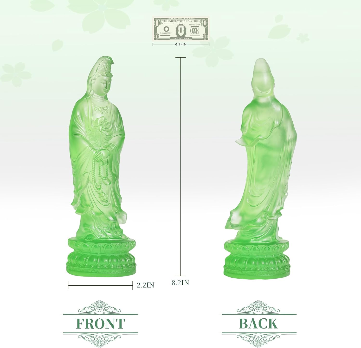 Guan Yin Statue, Quan Yin, Kwan Yin im Wind, Kuan Yin Buddha-Statue, Zen, meditierende Statue, Göttin der Göttin der Gnade und des Mitgefühls im Wind, Yoga, spirituelle Feng Shui-Dekoration