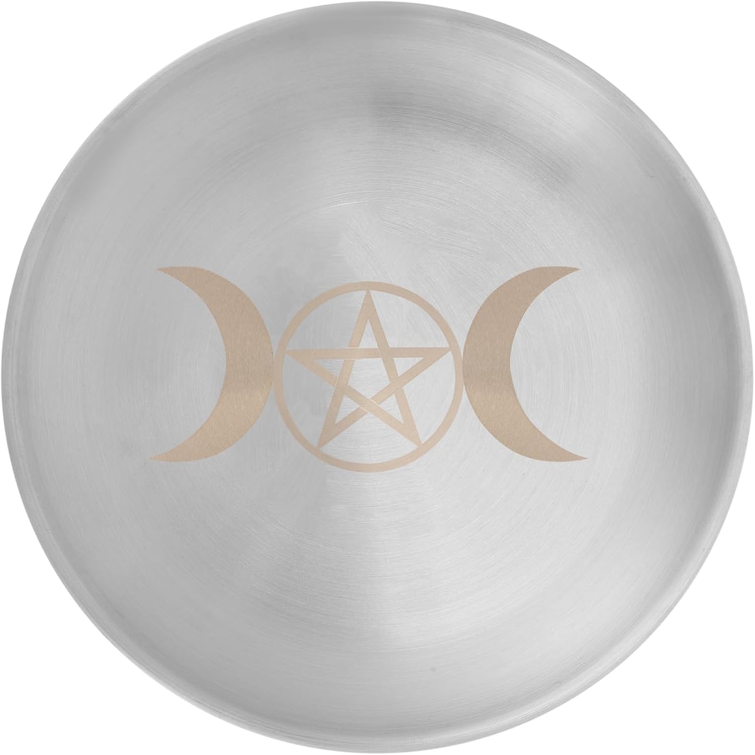 Pentagram Candle Holder Stainless Steel Altar Tray Decorative Candle Plate for Wicca Tarot Ritual Plate Elegant Tray as Table Centre