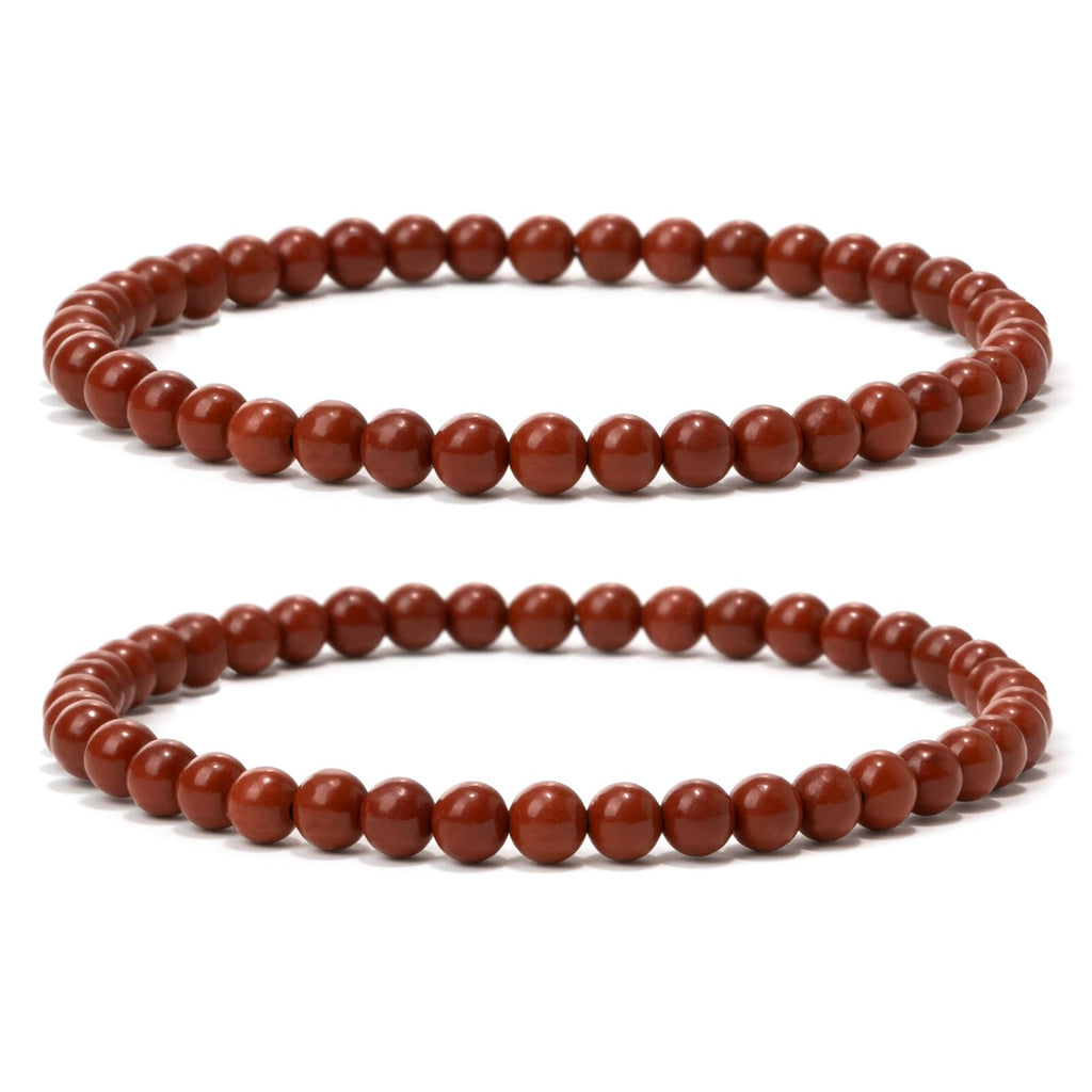 4 mm Stretch Bracelet Made of Real Natural Stone Beads, Healing Stone Bracelet, Yoga Bracelet for Women, Men, Lucky Bracelet, Friendship Bracelet, Replacement Beads Included