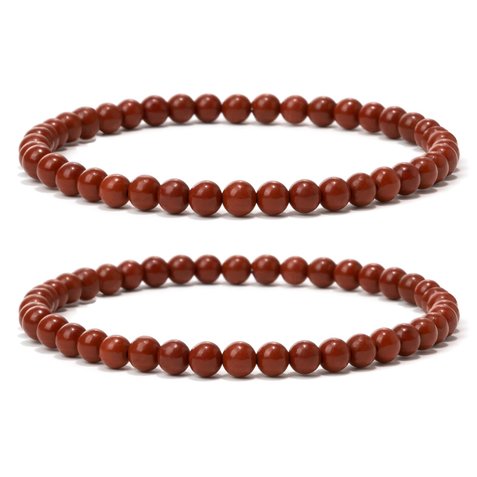 4 mm Stretch Bracelet Made of Real Natural Stone Beads, Healing Stone Bracelet, Yoga Bracelet for Women, Men, Lucky Bracelet, Friendship Bracelet, Replacement Beads Included