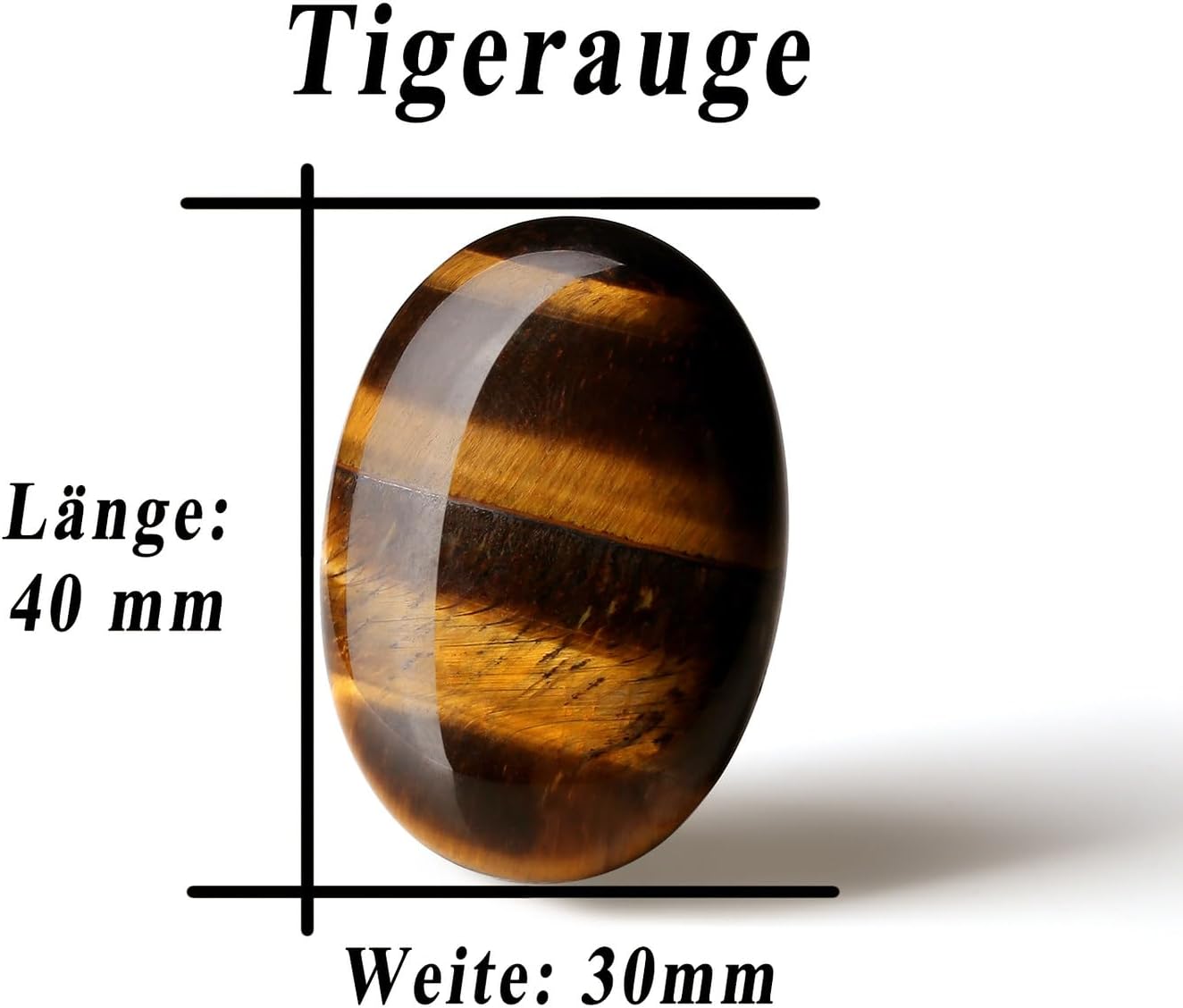 AWARDSEN Tigerauge Kristall Oval Heilkristalle, Gelb Natürlichen Edelstein Daumen Sorge Stein für Wiccan Lieferungen, Angst Stressabbau, Home Dekoration, Balancing Meditation Zubehör