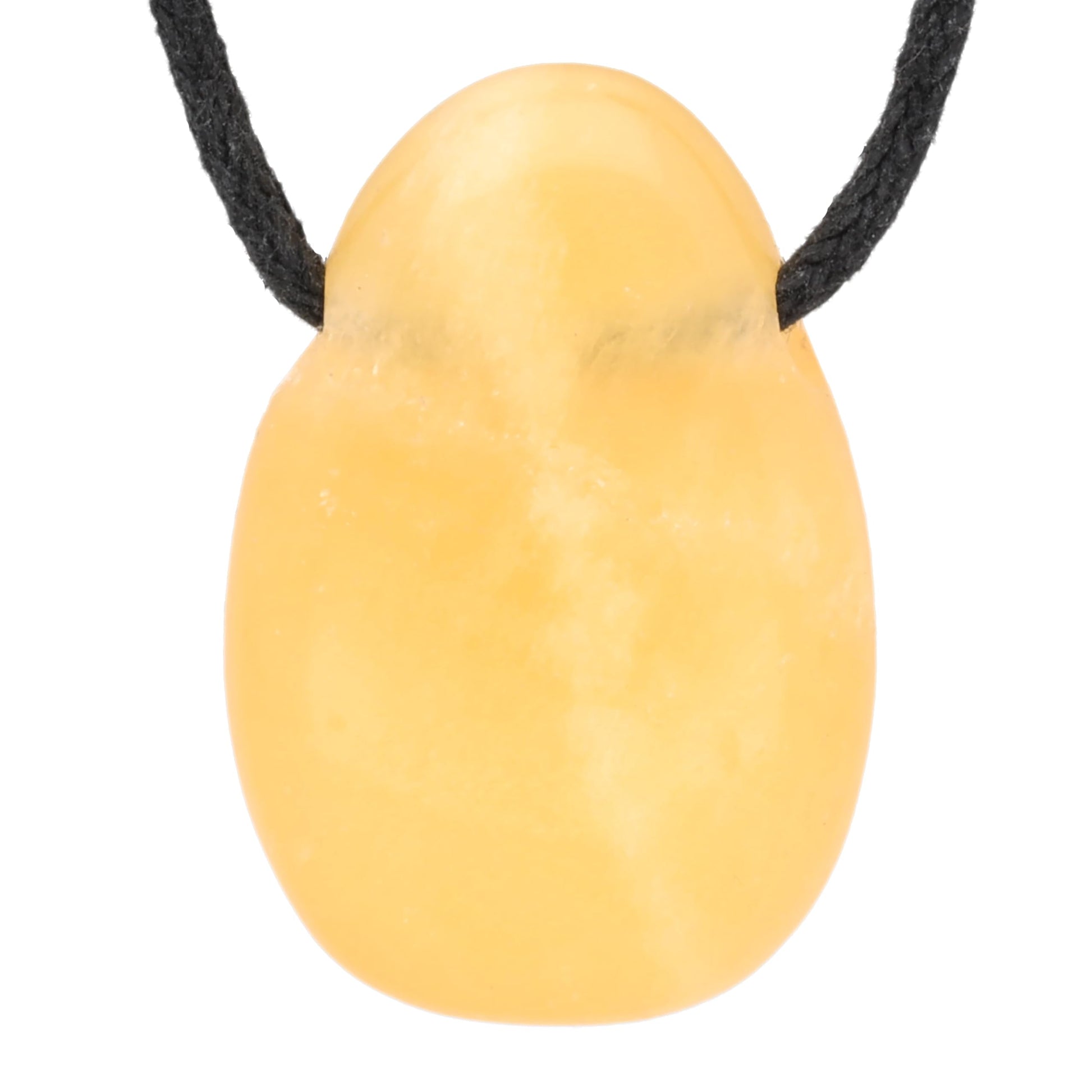Lebensquelle Plus Tropfen Anhänger mit Baumwollband + Edelsteinkarte | Set-Angebot Echter Edelsteinanhänger | Gebohrter Trommelstein Tropfenanhänger
