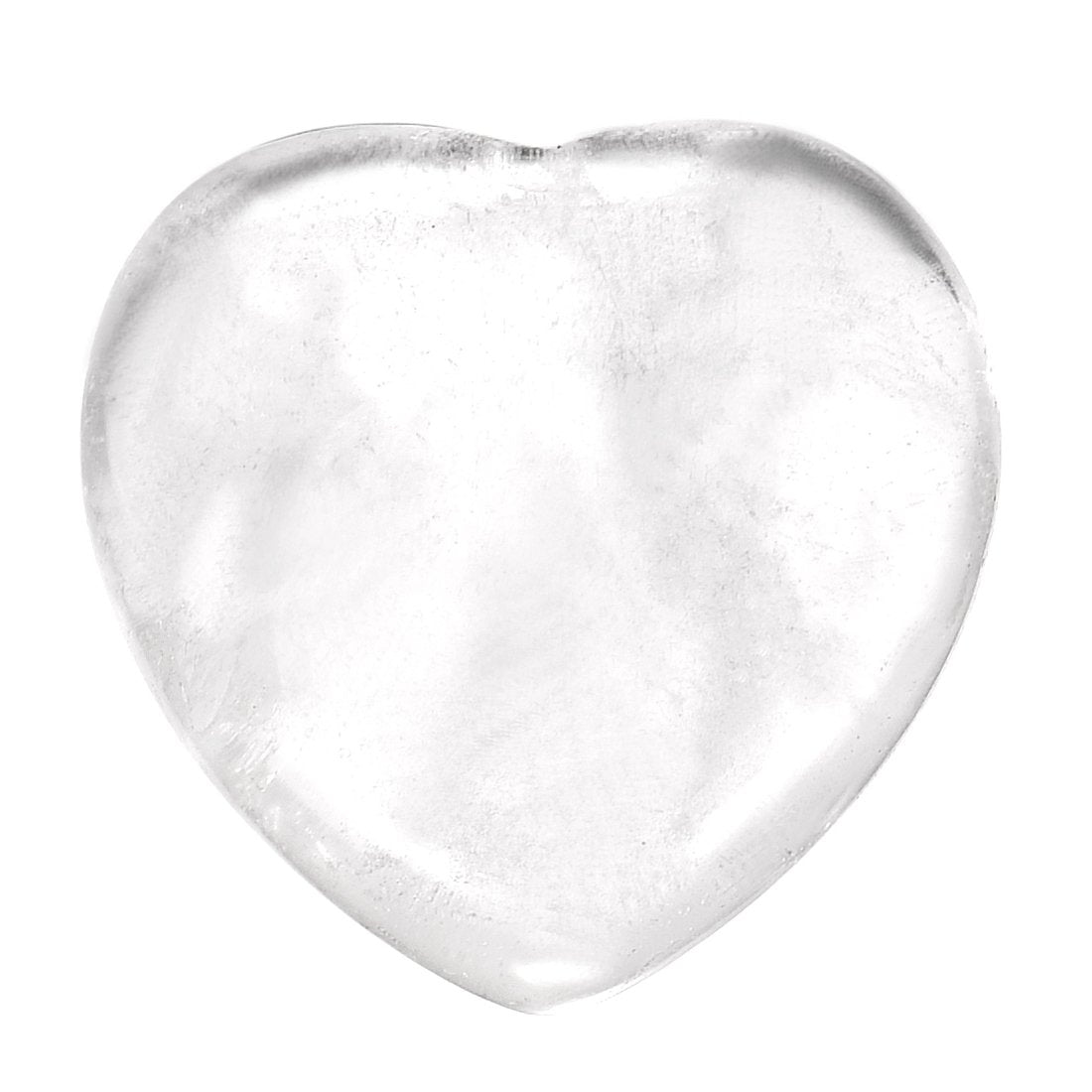 Morella Gemstone Heart Good Luck Charm, Stone Heart to Take with You, 3 cm, in Velvet Bag