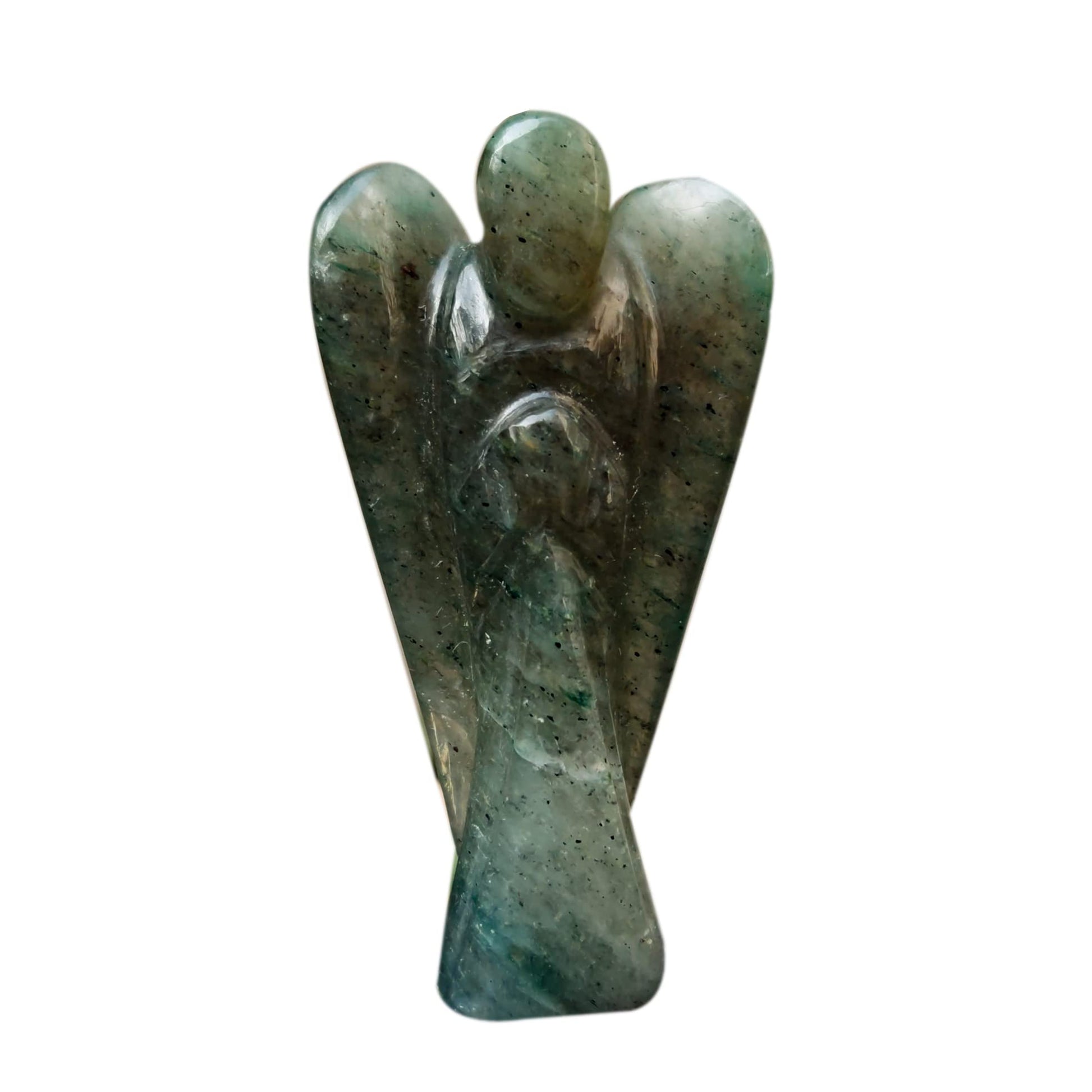 Wonder Care Pocket Guardian Angel Crystal Natural Gemstone Reiki Healing Energy Carved Statue Chakra Balance Meditation Aesthetic 1.5-2 Inch Pack of 2