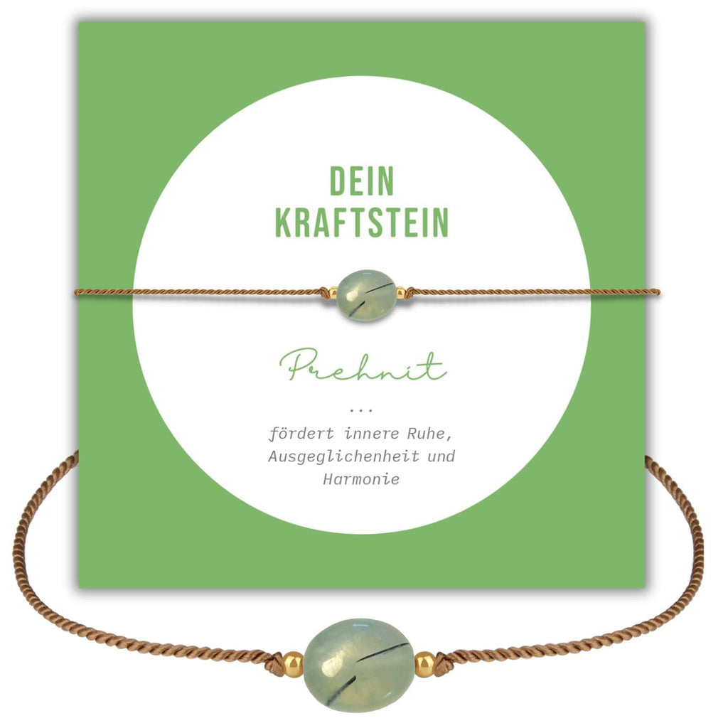 happymaker - Rosenquarz Armband Damen, handgemacht in Deutschland, Edelstein Armband rosa mit vergoldeten Perlen, Geschenkverpackung als Kraftgeber Geschenk für Frauen und Mädchen