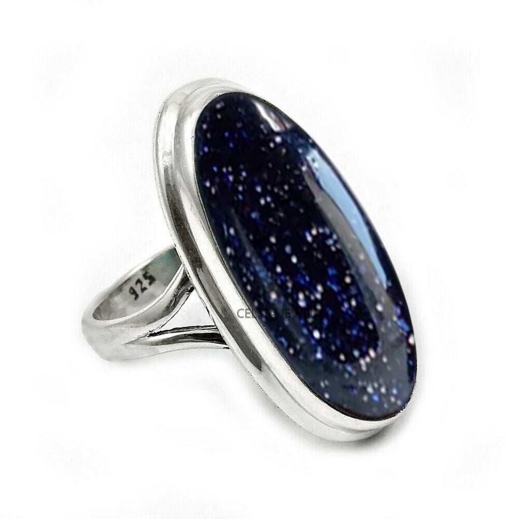 Large Oval Gemstone Handmade Jewellery, 925 Sterling Silver Tribal Ring, Engagement Gifts for Couples, Birthday Gifts for Men, Fathers Day Gifts, Promise Ring, Men's Gifts (Size 7.5, Charoite)