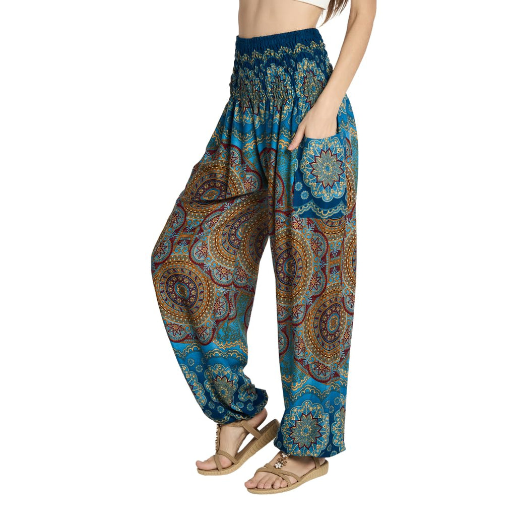 Tranquil Threads High-Waisted Boho Harem Yoga Pants for Women