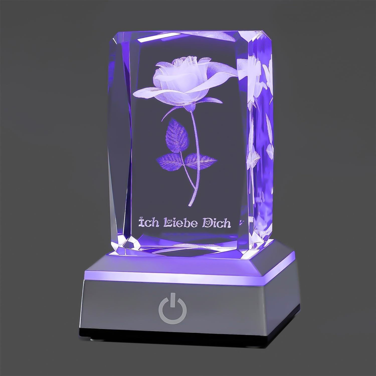 YANFEYHA 3D Rose Kristall Mehrfarben-Nachtlicht Ich liebe dich Decolamp,Muttertag Geschenk Ideen für Mutter Frau von Tochter Ehemann, Valentinstag Geburtstag Geschenk für Freundin Paar sie