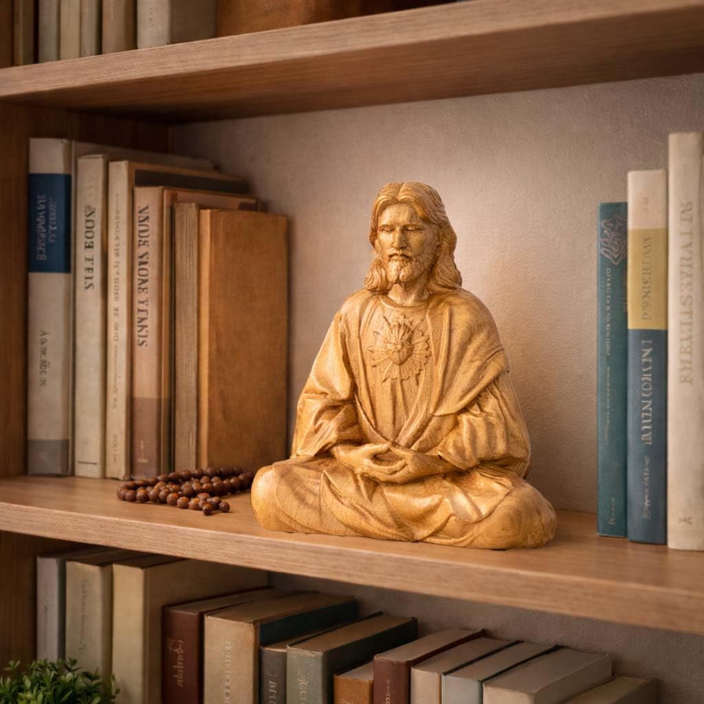 Jesus Christ Statue, Catholic Gifts Women and Men, Meditation Accessories, Christian Decor, Religious Gifts, Small Jesus Figurine, Spiritual and Zen Decor