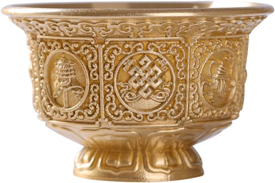 Wasserbecher Weihwasser-altarschale Buddhistische Wasserschale Buddhistische Wasseropferschale Tibetischer Kerzenhalter Behälter Für Religiöse Opfergaben Kupfer Mini Gerät